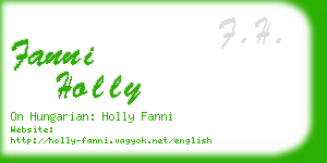 fanni holly business card